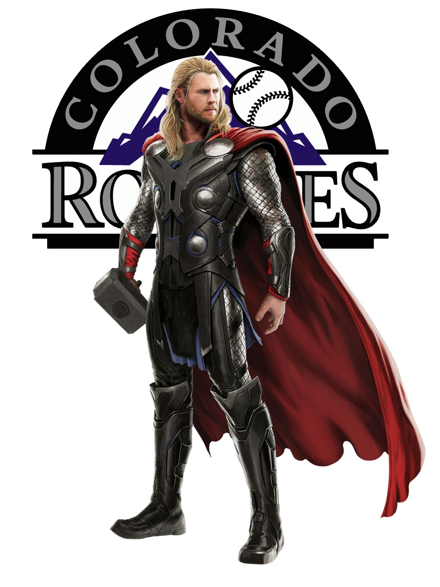 Colorado Rockies Thor Logo vinyl decal